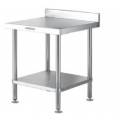 Simply Stainless SS02.7.0300 300mm w x 700mm d x 900mm h WORK BENCH WITH SPLASHBACK